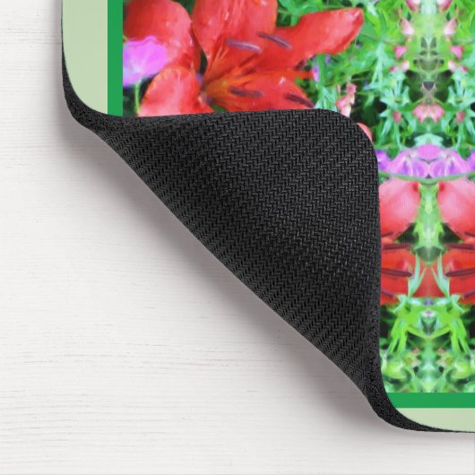 Oranje Abstracte dwergkunst Muismat (Hoek)