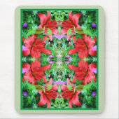 Oranje Abstracte dwergkunst Muismat (Voorkant)