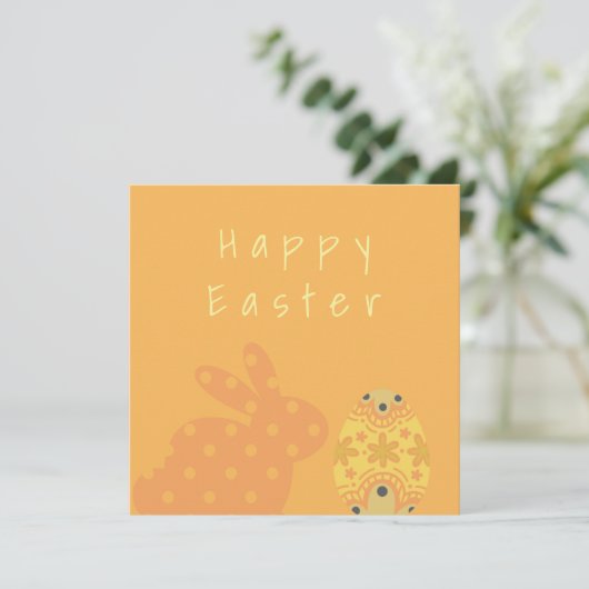 Oranje Abstracte Eieren Eigen tekst (Staand voorkant)