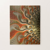 Oranje Abstracte Flammen instellen Legpuzzel (Verticaal)