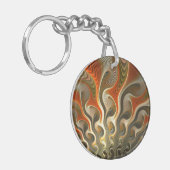 Oranje Abstracte Flammen instellen Sleutelhanger (Voorkant Links)