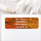 Oranje Abstracte Fractal Return Address Sticker (Insitu)