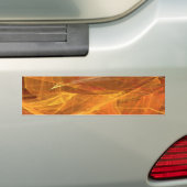 Oranje Abstracte Fractale Bumpersticker (Op auto)
