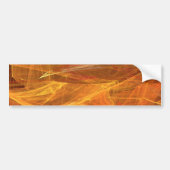 Oranje Abstracte Fractale Bumpersticker (Voorkant)