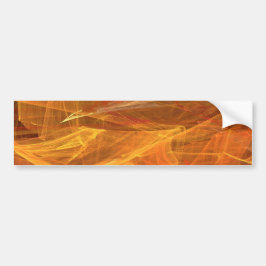 Oranje Abstracte Fractale Bumpersticker
