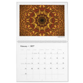 Oranje Abstracte fractals 2026 Kalender (Feb 2027)