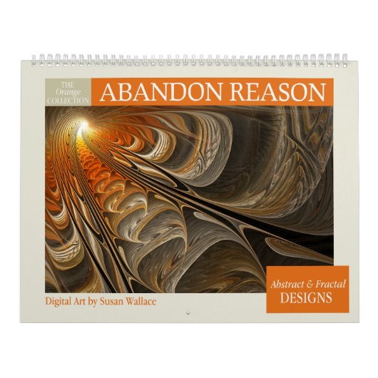 Oranje Abstracte fractals 2026 Kalender (Hoes)