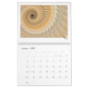 Oranje Abstracte Fractals 2027 Kalender (Jan 2027)