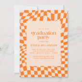 Oranje Abstracte GraduPartij voor Fotografie van d Kaart (Voorkant)
