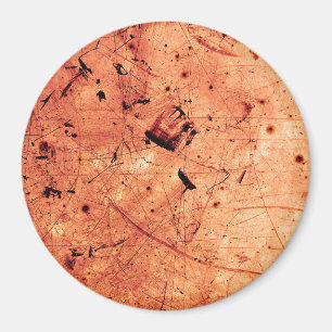Oranje abstracte grunge hedendaagse kunst magneet