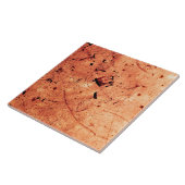 Oranje abstracte grunge hedendaagse kunst tegeltje (Zijkant)