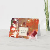 Oranje Abstracte hedendaagse dank u Bedankkaart (Voorkant)