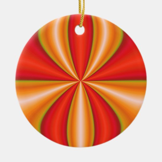 oranje abstracte kunst keramisch ornament (Voorkant)