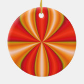 oranje abstracte kunst keramisch ornament (Achterkant)