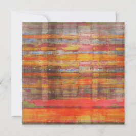 Oranje Abstracte kunstuitnodigingskaart Kaart
