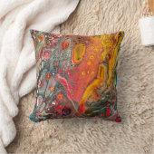 Oranje abstracte kussen (Deken)