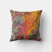 Oranje abstracte kussen (Achterkant)