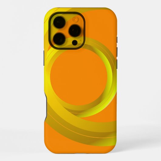 Oranje Abstracte Lus Cirkel iPhone Hoesje (Achterkant)