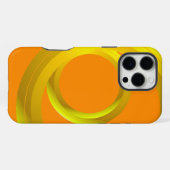 Oranje Abstracte Lus Cirkel iPhone Hoesje (Achterkant horizontaal)