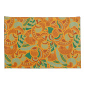 Oranje abstracte naadloze bloemen kussensloop (Achterkant-Rechts)