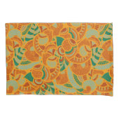 Oranje abstracte naadloze bloemen kussensloop (Voorkant-Links)