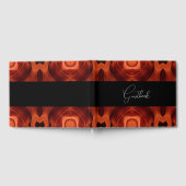 Oranje Abstracte Patroon Wedding Gastenboek (Volledig)