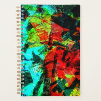  oranje abstracte planner, Diepe abstracte rust Planner