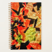 Oranje abstracte planner, Dubbele abstracte dekkin Planner (Voorkant)
