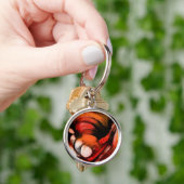 Oranje Abstracte Sleutelhanger (Hand)