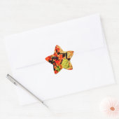 Oranje abstracte ster sticker, Happy star herfst g Sticker (Envelop)