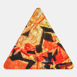 Oranje abstracte sticker, Herfst sinaasappel cadea Sticker