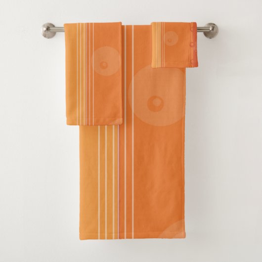 Oranje Abstracte streep Bad Handdoek (Insitu)
