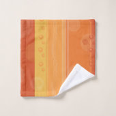 Oranje Abstracte streep Bad Handdoek (Wasdoekje)