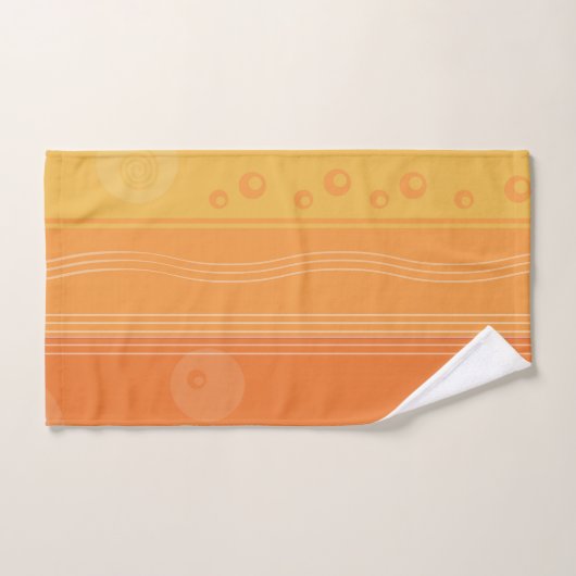 Oranje Abstracte streep Bad Handdoek (Handdoek)