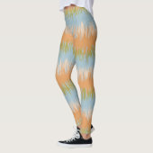 Oranje abstracte streep-Leggings Leggings (Links)