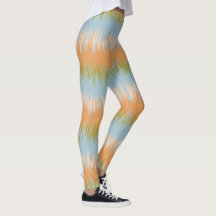 Oranje abstracte streep-Leggings