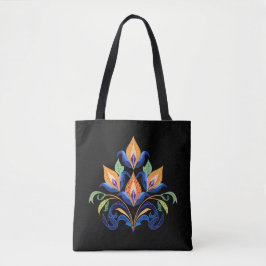 Oranje Abstracte Tulpen Boodschappentas Tote Bag
