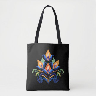 Oranje Abstracte Tulpen Boodschappentas Tote Bag