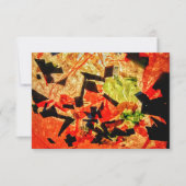 Oranje abstracte Uitnodiging, Gelukkige oranje Cad Kaart (Voorkant)