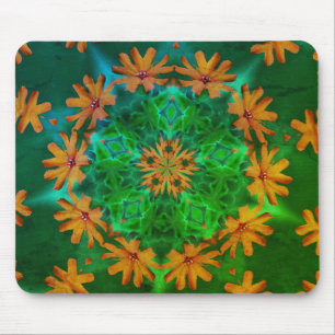 Oranje Abstracte vloerkunst Muismat