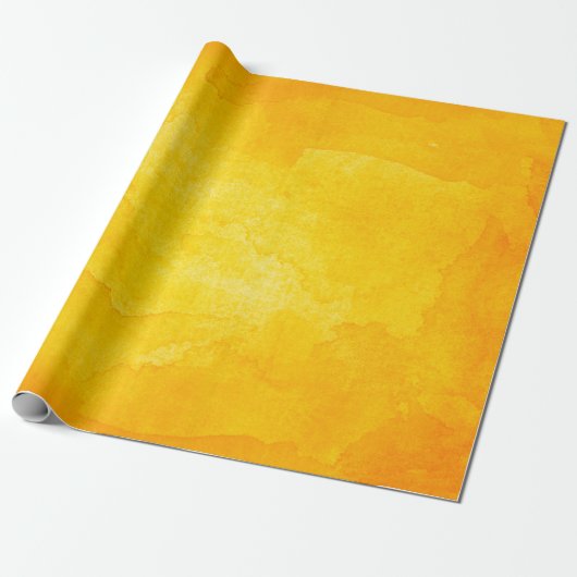 Oranje abstracte waterverf macro textuur backgroun cadeaupapier (Uitgerold)
