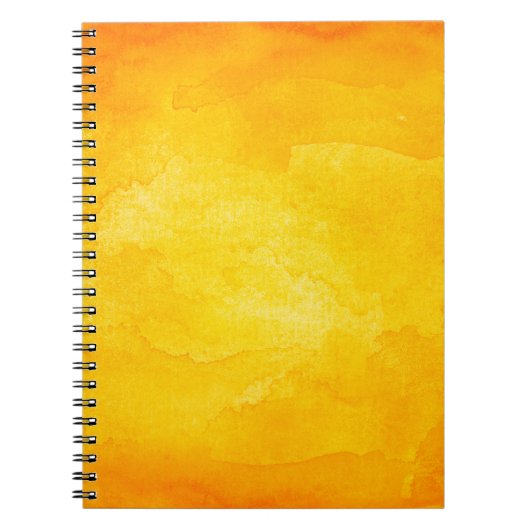 Oranje abstracte waterverf macro textuur backgroun notitieboek (Voorkant)