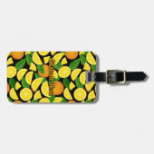 Oranje achtergrond bagagelabel (Voorkant horizontaal)