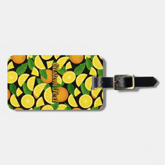 Oranje achtergrond bagagelabel (Voorkant horizontaal)