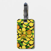 Oranje achtergrond bagagelabel (Achterkant verticaal)