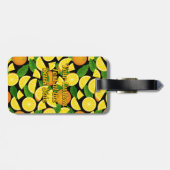 Oranje achtergrond bagagelabel (Achterkant horizontaal)