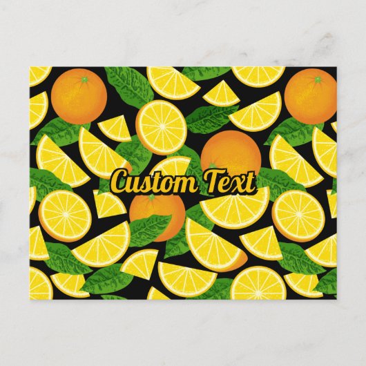 Oranje achtergrond briefkaart (Voorkant)