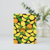 Oranje achtergrond briefkaart (Staand voorkant)