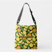 Oranje Achtergrond Crossbody Tas (Voorkant)
