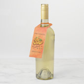 Oranje achtergrond en pompoenen flessenhanger (Schuin)